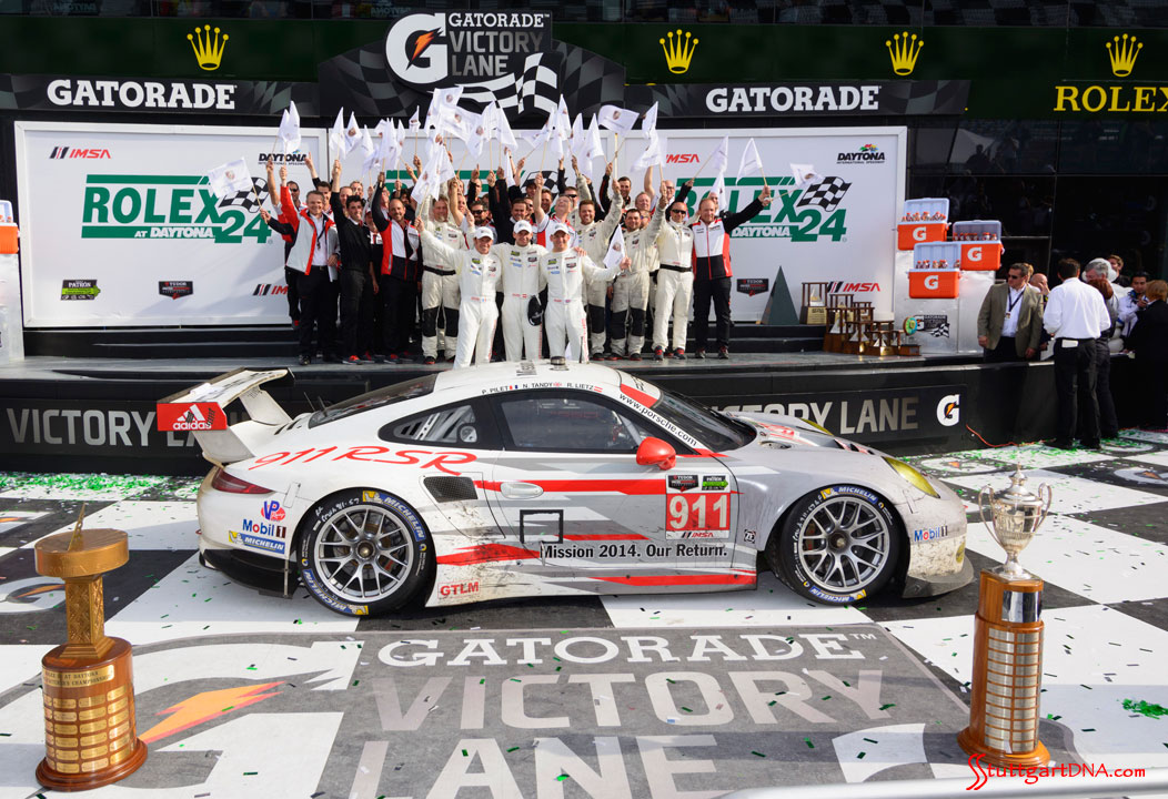 Porsche Motorsport 2015 Daytona 24 preview Porsche Motorsport 2015 Daytona 24 preview: 2014’s GT Le Mans (GTLM) class victory for the No. 911 Porsche North America Porsche 911 RSR at the Rolex 24 at Daytona. Credit: Bob Chapman/PMNA