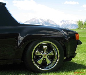 Buying a Sweet 914-6: Seen here is the left-rear 914 Fuchs wheel at Colorado 54th Porsche Parade, 2009