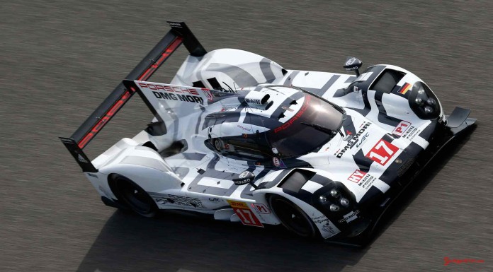 Porsche chases 2015 Bahrain WEC title sweep: 919 high angle before 2015 Bahrain. Credit: Porsche AG