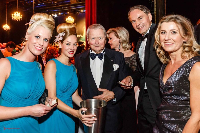 Dr. Wolfgang Porsche at 2015 Leipzig Opera Ball. Credit: Porsche AG Porsche Leipzig Opera Ball partnership extended: Dr. Wolfgang Porsche is seen here with fellow attendees - including a beautiful blue-eyed blonde Fräulein to the Doctor's right - at the 2015 Leipzig Opera Ball. Credit: Porsche AG