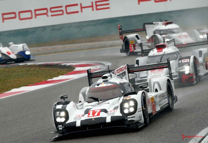 Porsche wins 2015 WEC Championship: No 17 919 Hybrid in 2015 Shanghai lead. Credit: Porsche AG