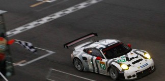 Porsche 911 RSR wins 2015 WEC China Porsche 911 RSR wins 2015 WEC China race: No 91 gets 2015 WEC China checkered flag. Credit: Porsche AG