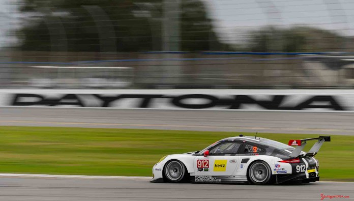 Porsche North America 2016 Post-Roar Report: 911 RSR No. 912 of Bamber, Makowiecki and Christensen on 2016 Daytona ROAR track. Credit: PAG