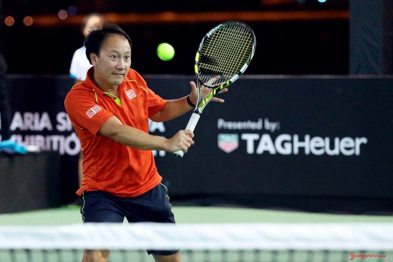 Michael Stich and Michael Chang in Duel of Legends Michael Stich and Michael Chang in Duel of Legends