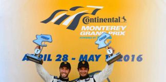 New 2016 Porsche 911 GT3 R wins first race New 2016 Porsche 911 GT3 R wins first race: Alex Riberas (left) and Mario Farnbacher atop the 2016 Laguna Seca podium. Credit: Porsche AG