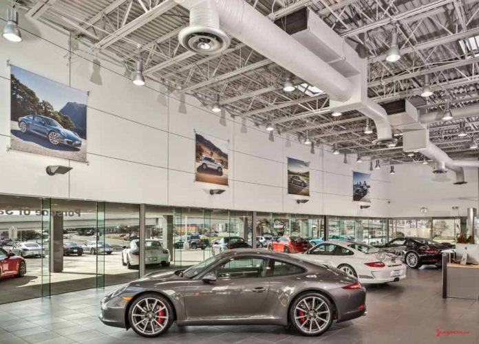 Top Ten CPO Tips for Buying a Certified Pre-Owned Porsche: Interior of Porsche of San Antonio-LEED Gold Certified. Credit: Porsche AG