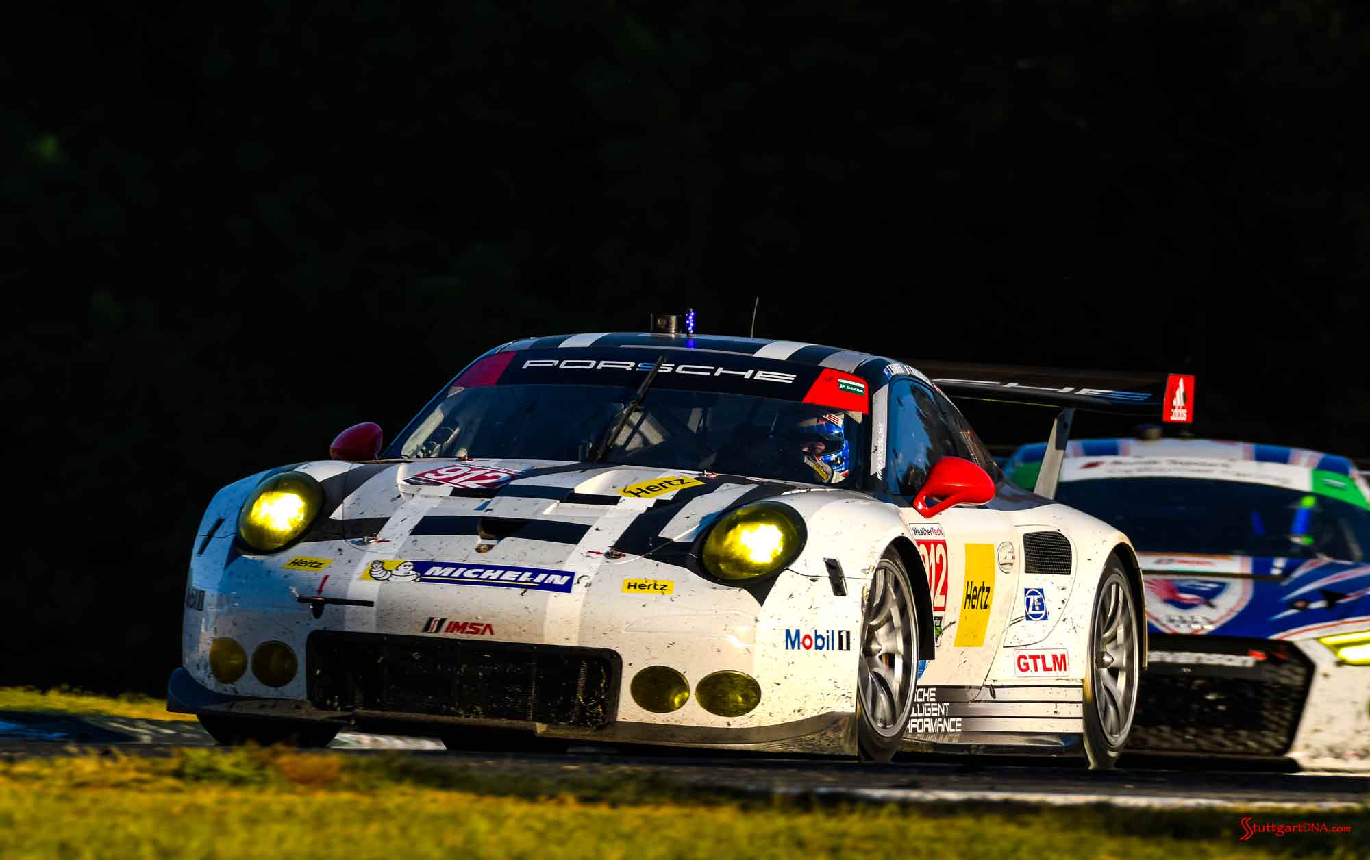 Credit: Porsche AG Porsche Works 911 RSR last race: Porsche No. 912 left-front on track - 2016 Petit Le Mans Road Atlanta. Credit: PAG