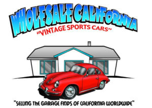 2017 Porsche L.A. Literature, Toy and Memorabilia Meet Weekend: Seen here is the Wholesale California logo. Their motto on the logo is "Selling the garage finds of California worldwide." Credit: Wholesale California