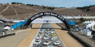 Porsche announces 2018 Rennsport Reunion VI Porsche announces 2018 Rennsport Reunion VI: Shown here on the lower Laguna Seca straightaway between Turns 3 and 4 is the 2015 Porsche Rennsport Reunion V family portrait showing a diverse sampling of Porsche race cars. The grouping spans from the No. 46 356 SL Gmund Coupe to the present-day 919 Hybrid, both Le Mans winners in their respective heydays. Credit: Porsche AG