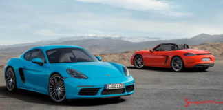 2017-2019 Porsche 718 voluntary recall 2017-2019 Porsche 718 voluntary recall: 718 Boxster S and Cayman S poised against mountain b.g. Credit Porsche AG