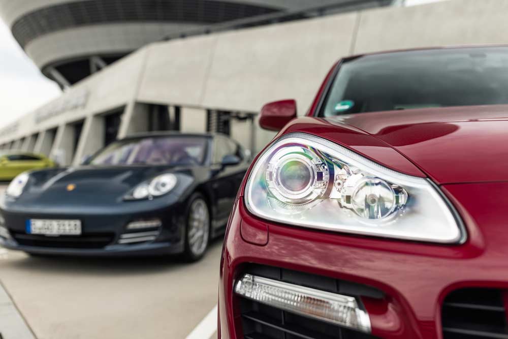 This image depicts headlights up close at Leipzig.