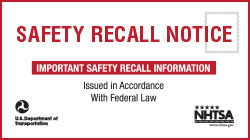 This is the image of the NHTSA Recall Notice Envelope, which is labeled "Safety Recall Notice."