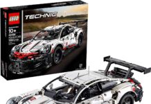 Best Porsche LEGO® Sets Porsche LEGO sets essentials: Depicted in this shot is the fully assembled LEGO Porsche 911 RSR, with its box set in the b.g. Credit: Amazon