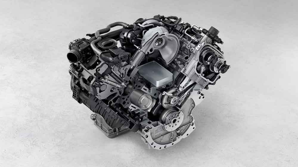 Pictured here is the Cayenne standard base model 3.0L V6 turbo engine. Credit: Porsche AG