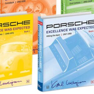 Best Porsche Biography and History Books: Pictured here are the Ludvigsen Excellence front covers-feature. Credit: Amazon