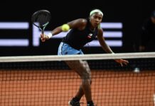 US Open Champion Coco Gauff contests 2024 Porsche Tennis Grand Prix US Open champ Gauff at the Porsche Grand Prix: Depicted here is US Open champ Gauff at the Porsche Grand Prix poised behind the net. Credit: Porsche AG