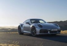 Introducing the Porsche 911 Turbo 50 Years model Introducing the Porsche 911 Turbo 50 Years model: Depicted here is a 911 Turbo 50 Years model, right-front, parked on a hilltop. Credit: Porsche AG