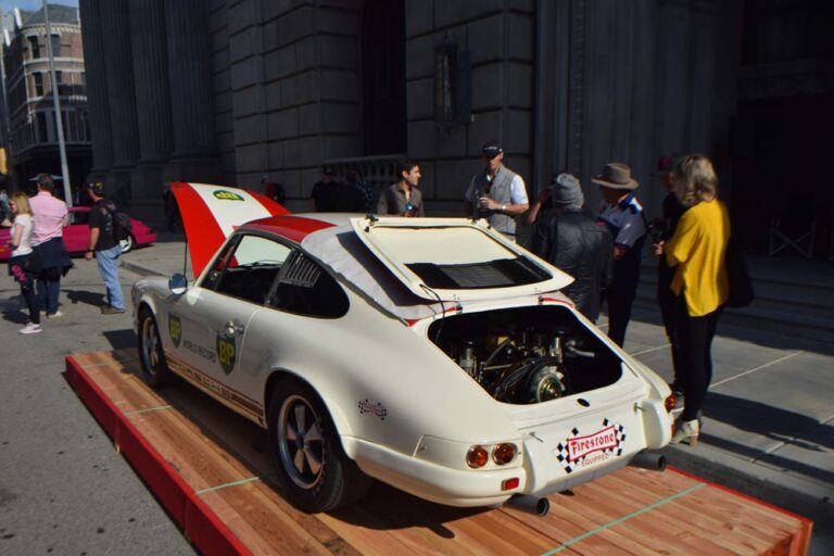 Luftgekühlt 10 returns to the Universal Studios Backlot: Depicted here is the outstanding restored BP Tony Callas BP Porsche 911 at Luft 6. Credit: StuttgartDNA