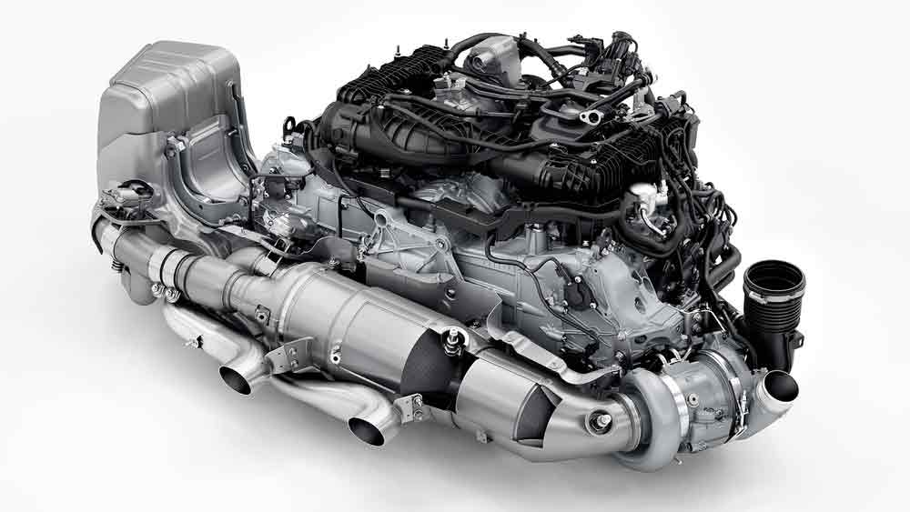 Death of the Porsche 911 Icon - pictured here is the T-Hybrid flat-six engine. Credit: Porsche AG