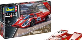 Best Porsche Model Assembly Kits Revell 07709 Porsche 917K Le Mans Winner 1970 1:24 Scale Model Kit, Unpainted
