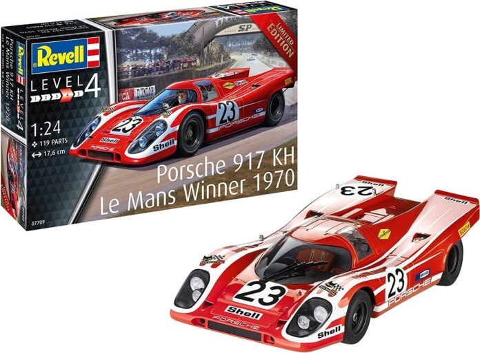 Revell 07709 Porsche 917K Le Mans Winner 1970 1:24 Scale Model Kit, Unpainted