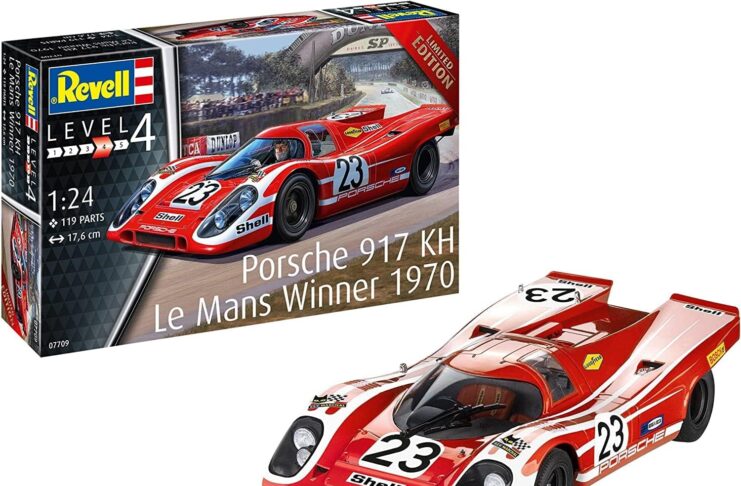 Best Porsche Model Assembly Kits Revell 07709 Porsche 917K Le Mans Winner 1970 1:24 Scale Model Kit, Unpainted