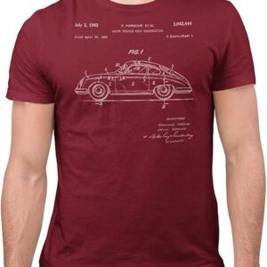 Depicted here is the 1962 356 German Sports Car Patent T Shirt. Credit: Aamazon