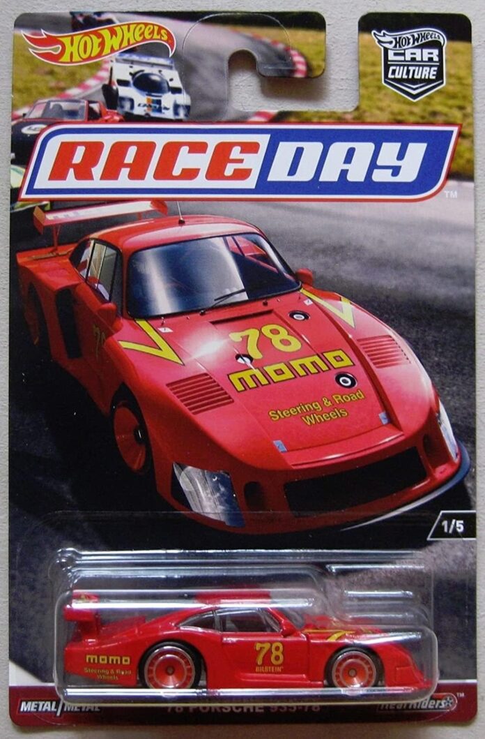 Pictured here is the 78 Porsche 935-78 in Red in set of 2017 Hot Wheels Car Culture Race Day 1-5. Credit: Amazon