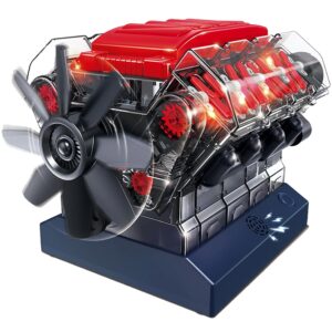 Seen here is the Playz V8 Combustion Engine Model Kit That Runs. Credit: Amazon