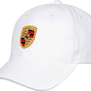 Pictured here is the Porsche Crest Logo White Baseball Cap. Credit: Amazon