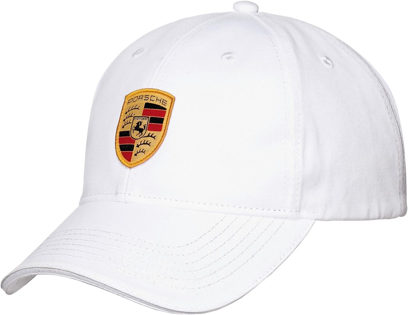 Pictured here is the Porsche Crest Logo White Baseball Cap. Credit: Amazon