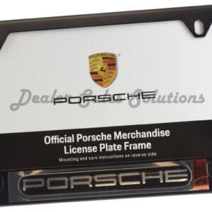 Porsche Genuine OEM Stainless Steel License Frame. Credit: Amazon