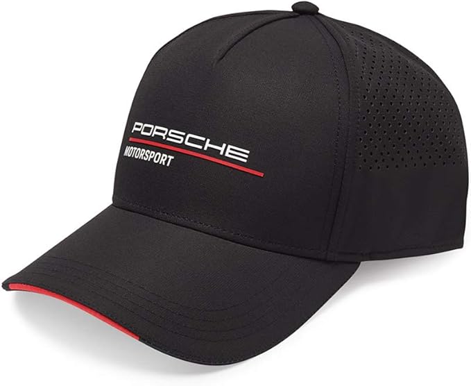Pictured here is the Porsche Motorsports Black Fanwear Cap. Credit: Amazon