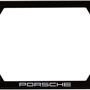 Porsche Slimline License Plate Holder in Black. Credit: Amazon