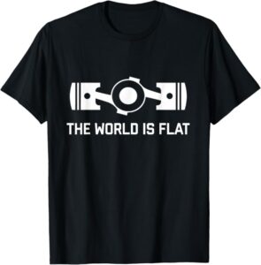 Pictured here is "The World Is Flat" T-Shirt. Credit: Amazon