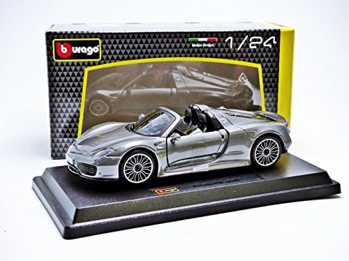 Depicted here is the 1:24 Diecast 2013 Grey Porsche 918 Spyder. Credit: Amazon