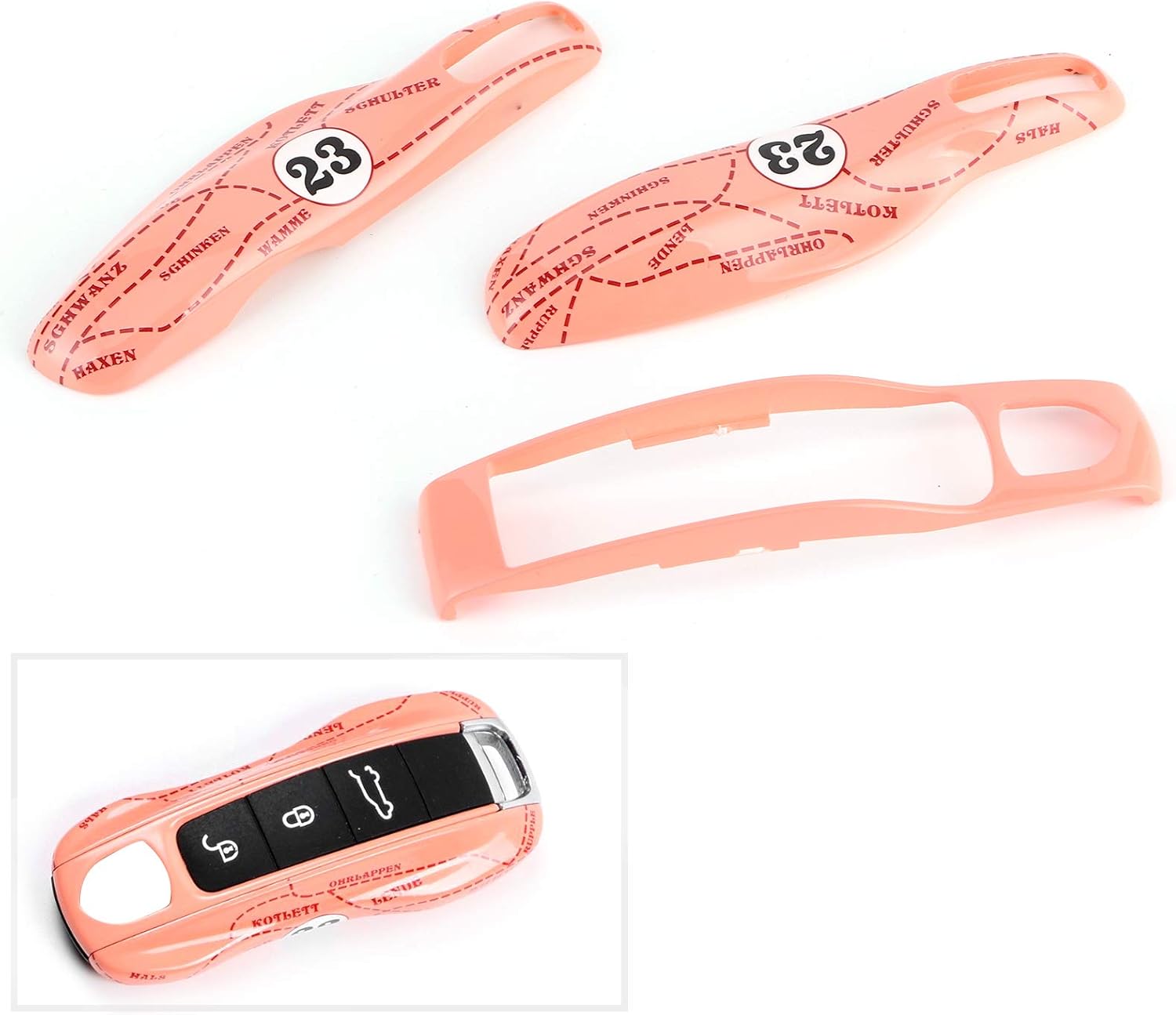 Depicted here is the Car Key Shell, Pink Pig Key Case. Credit: Amazon