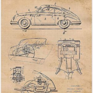 Pictured here is the Classic 356 Auto Patent Print (11x14) Unframed. Credit: Amazon