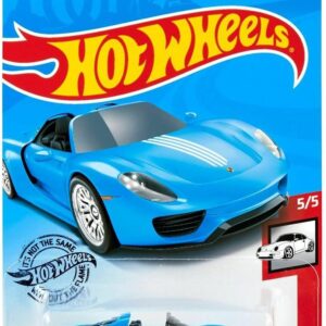 Depicted here is the Hot Wheels Blue Porsche 918 Spyder Porsche 5/5 2020 94/250. Credit: Amazon