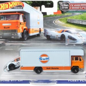 Pictured here is the Hot Wheels Gulf Porsche 917 LH Premium Team Transport Car Culture Fleet Flyer 41. Credit: Amazon