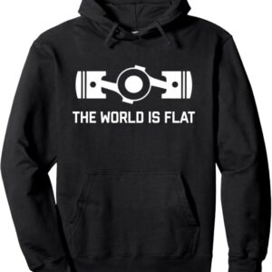 The World Is Flat - Boxer Engine Pullover Hoodie. Credit: Amazon