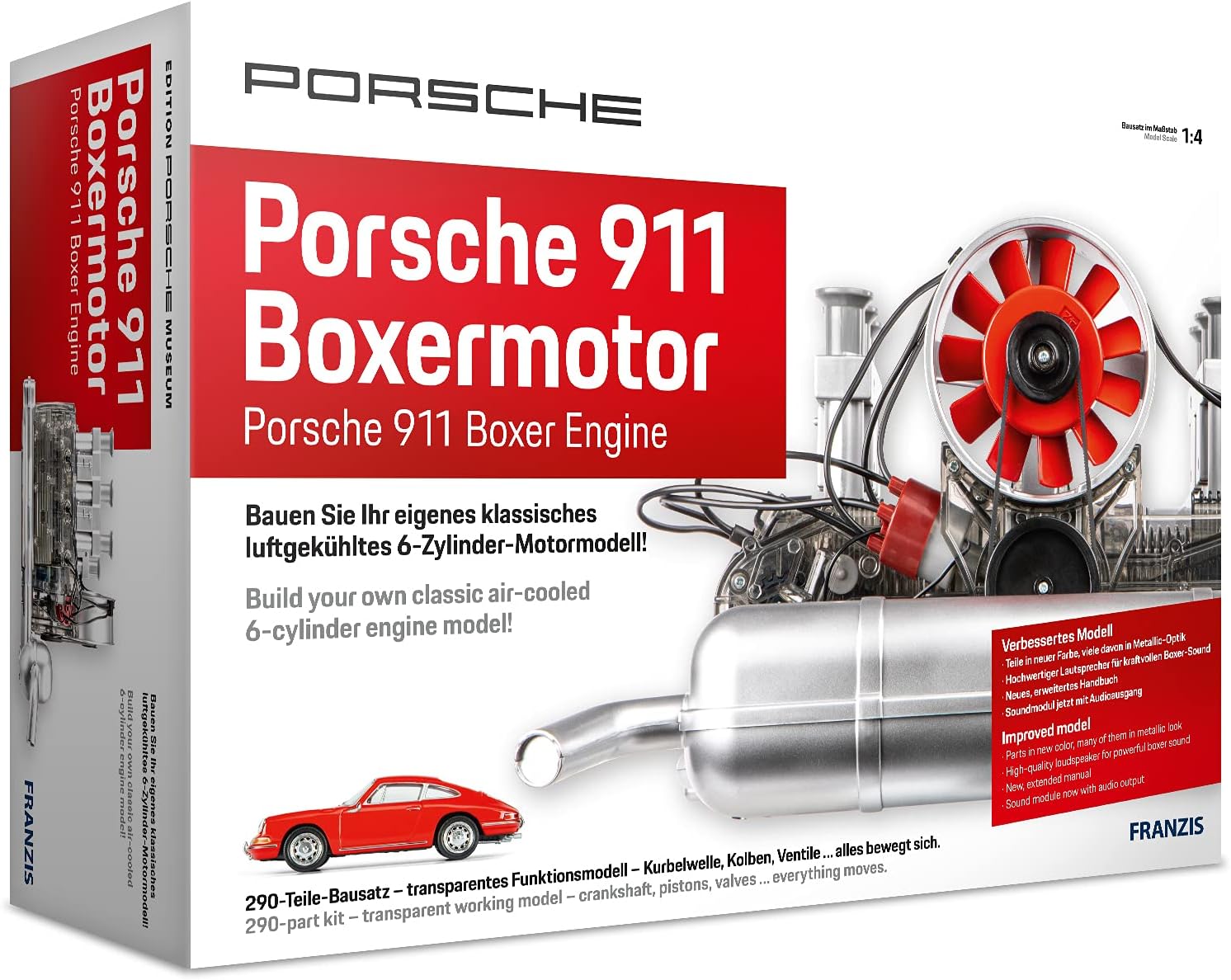 Father's Day Porsche Gift Guide 2026: Seen here is our Franzis Porsche 911 Boxer Engine Model Kit. Credit: Amazon