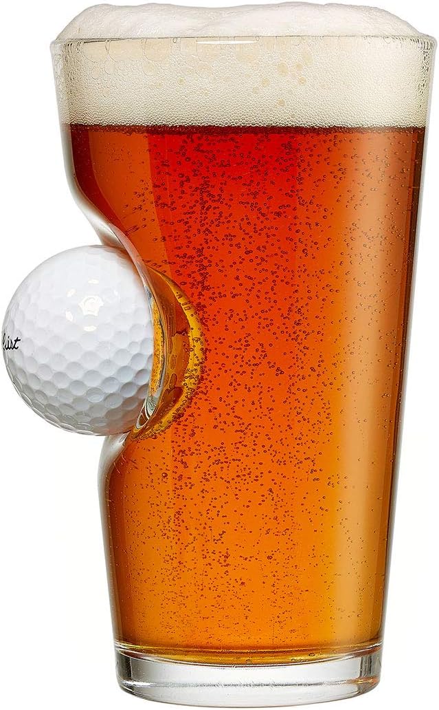 Father's Day Porsche Gift Guide 2026: Pictured here is our Golf Ball Pint Glass. Credit: Amazon