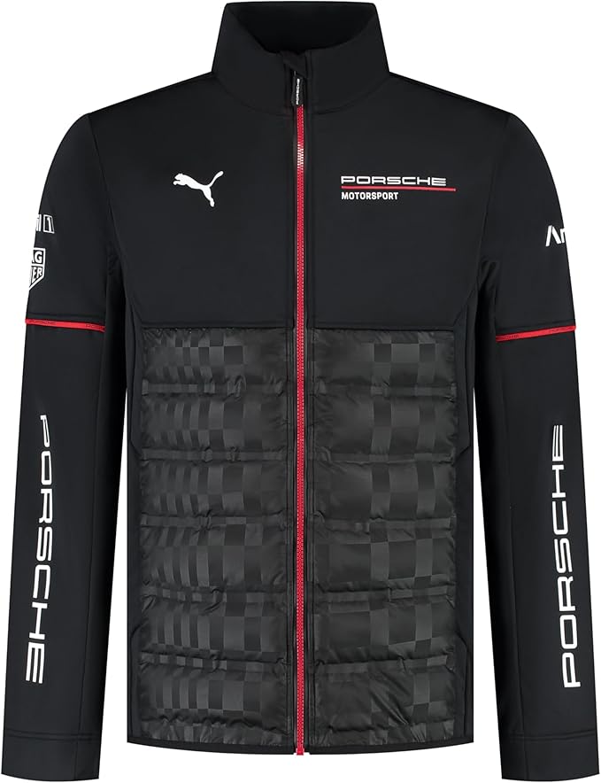 Father's Day Porsche Gift Guide 2026: Depicted here is our Porsche Motorsport PUMA Men's Team Hybrid Jacket. Credit: Amazon
