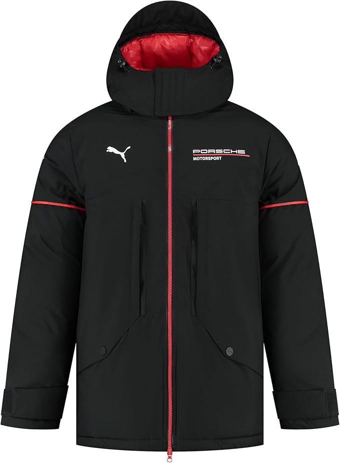 Father's Day Porsche Gift Guide 2026: Pictured here is our Porsche Motorsport PUMA Men's Team Padded Winter Jacket. Credit: Amazon