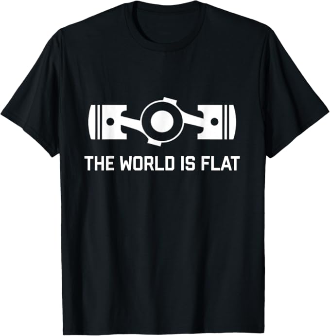 Father's Day Porsche Gift Guide 2026: Pictured here is our "The World Is Flat" T-Shirt. Credit: Amazon