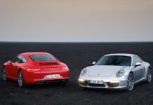Essential 991.1-Gen Porsche 911 Buyer Guide 2026 by StuttgartDNA 991.1-Gen Porsche 911 Buyer Guide: Depicted here are a Orange 991.1 Carrera and a Silver 991.1 S on black rock. Credit: Porsche AG